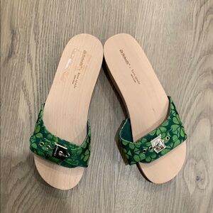 Kate Spade Green Floral Mules
